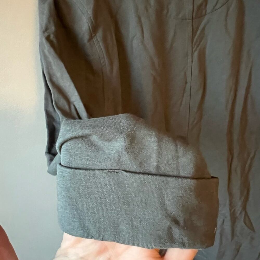 Lands end small dark gray cuffed open cardigan/ jacket - Picture 5 of 5